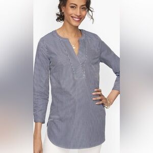 Talbots Black and White Pinstripe Tunic